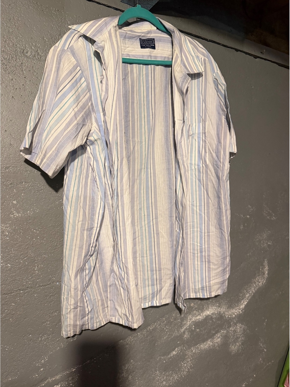 Boulevard For Tall Men Striped Short Sleeve Shirt
